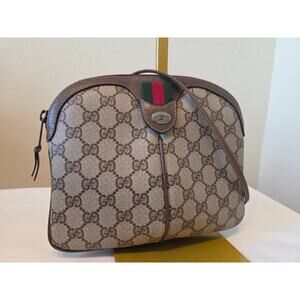 Gucci GG Supreme Crossbody Bag Sherry Line Vintage Ophidia Italy